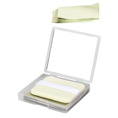 HONMEET Oil Blotting Sheets for Face Green Tea Absorbing Paper Facial Oil Control Sheets Portable Mirror Case
