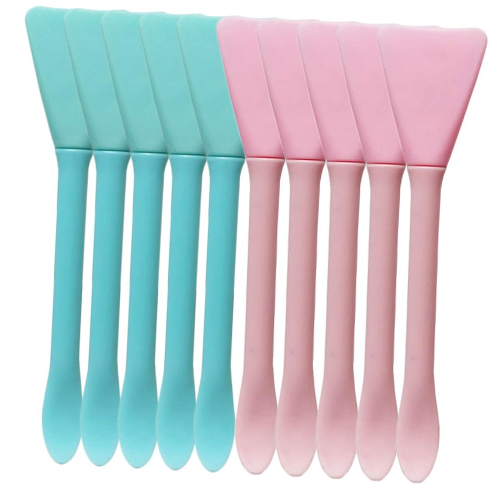 IWOWHERO Facial Mask Brush Stick 10pcs Silicone Applicator Tools for Face Masks Skincare