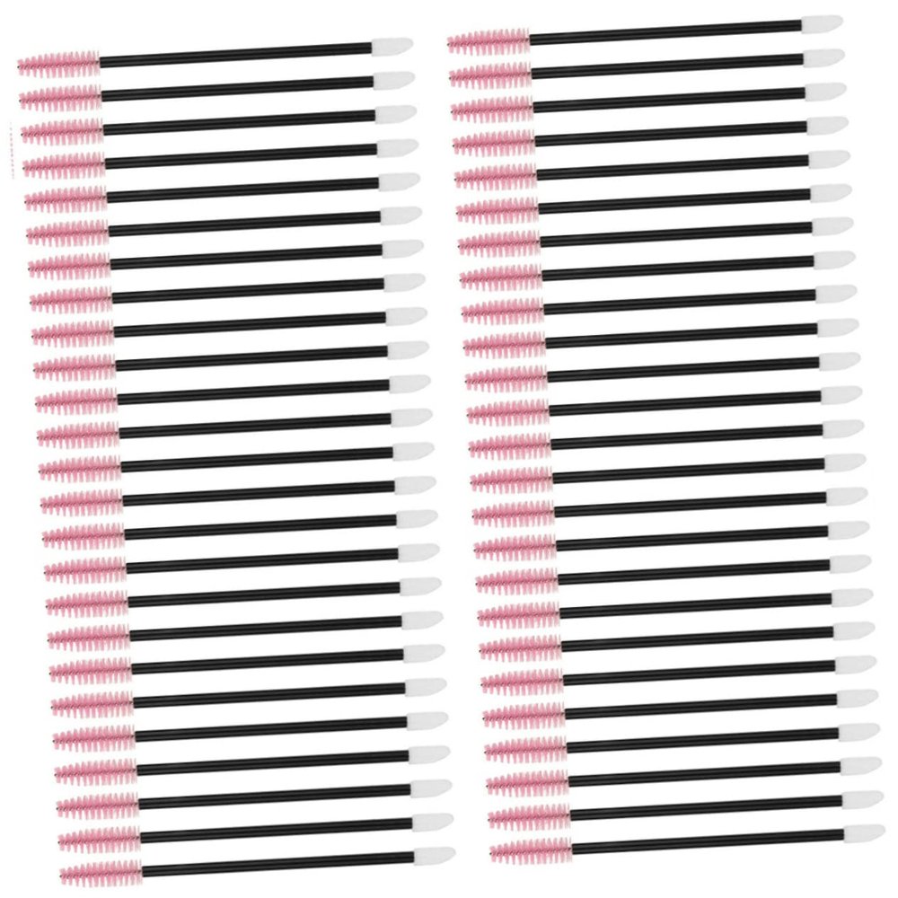 BIUDECO Eyebrow Mascara Brush Set 50pcs Disposable Lash Wands Eyelash Wand for Brow Easy to Carry for Travel Work