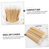 TOVINANNA 100pcs Bamboo Lipstick Brush Applicator Disposable Makeup Brush Skin-friendly Lip Makeup Sticks for Women Girls view 3