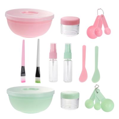 Didiseaon 2sets Facial Mask Bowl and Stirring Rod Set Practical Tools for Beauty Treatments and Skin Care Convenient Mixing Kit Green