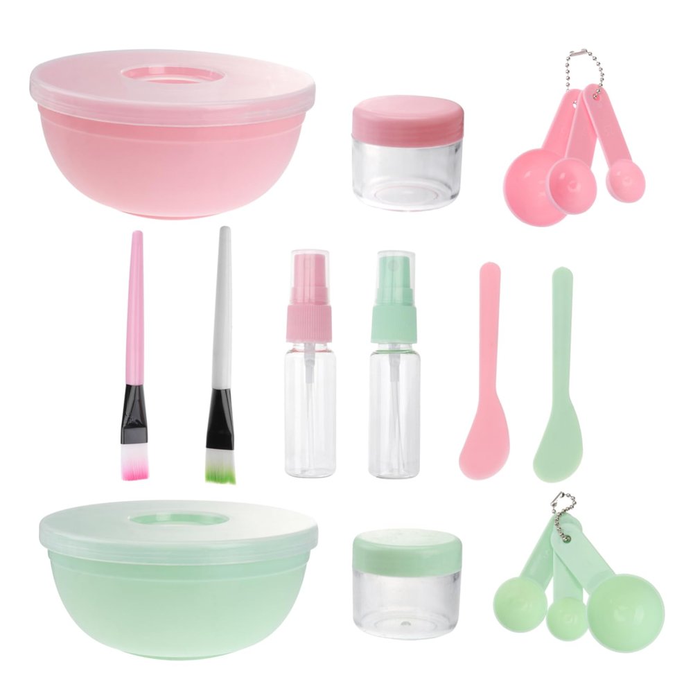Didiseaon 2sets Facial Mask Bowl and Stirring Rod Set Practical Tools for Beauty Treatments and Skin Care Convenient Mixing Kit Green