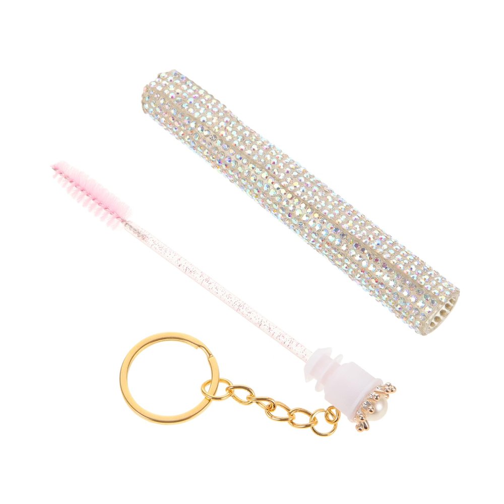 NOLITOY Portable Mascara Brush Tube Eyelash Applicator Brush for Makeup Spoolies Travel Easy to Clean Material