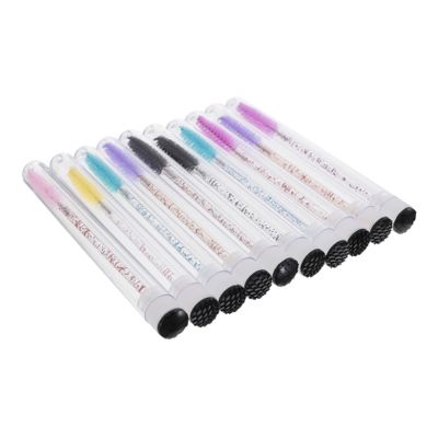 TOVINANNA 30pcs Disposable Crystal Eyelash Brush Tube Applicator Portable Eyebrow for Makeup Artists and Daily Use Lightweight and Convenient for Travel