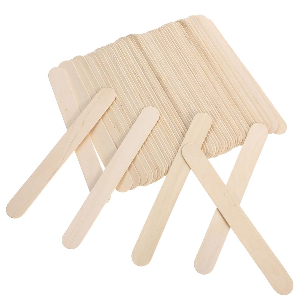 Didiseaon 100pieces Disposable Wooden Wax Sticks Hair Removal Applicators for Sensitive Areas Smooth Spatulas for Body Waxing Sticks Per Box for Home Use