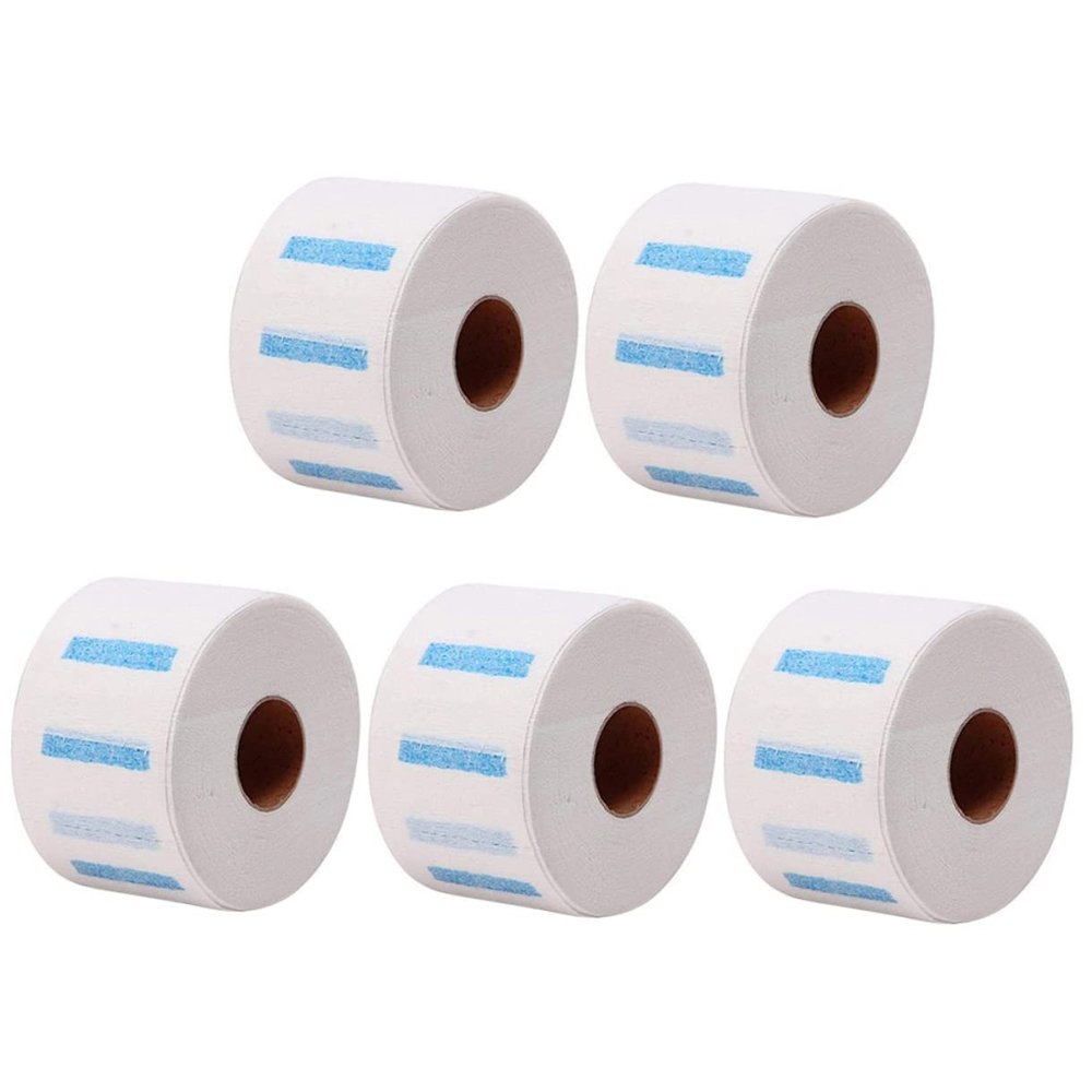 Didiseaon 5rolls Haircut Neck Strip Paper Barber Neck Paper Tissue Soft Flexible for Salon