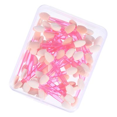 Didiseaon 50pcs Dual-ended Eyeshadow Applicators Soft Latex Makeup Sticks for Eyeliner Eyelash and Eyebrow Application Disposable Eye Makeup Tools for Women and Girls