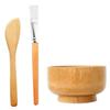 SOESFOUFU Face Mask Mixing Bowl Brush Set 5pc Diy Mask Bowl Spatula Tools Wood Bamboo Kit view 1