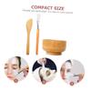 SOESFOUFU Face Mask Mixing Bowl Brush Set 5pc Diy Mask Bowl Spatula Tools Wood Bamboo Kit view 3
