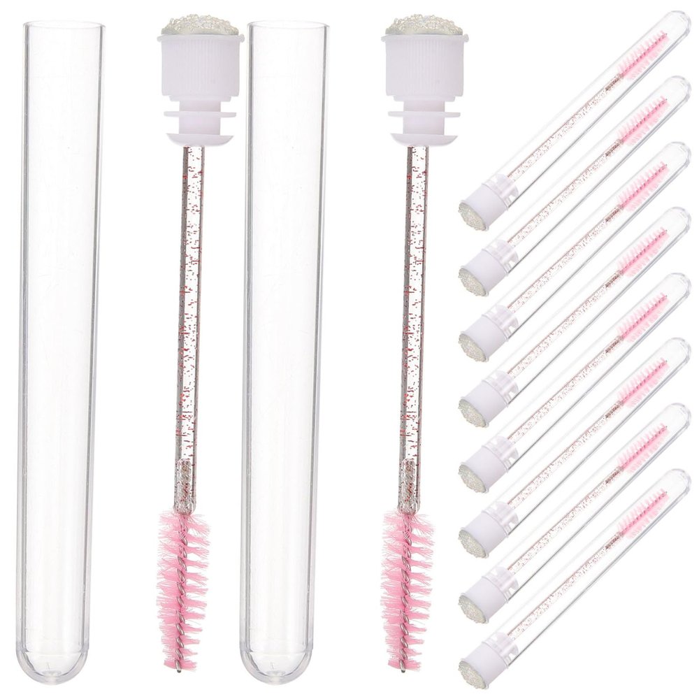 SOESFOUFU 10pcs Mascara Brush Empty Tube Eyelash Applicator Lash Makeup Supplies for Women Girls Travel Use Makeup Present for Girl