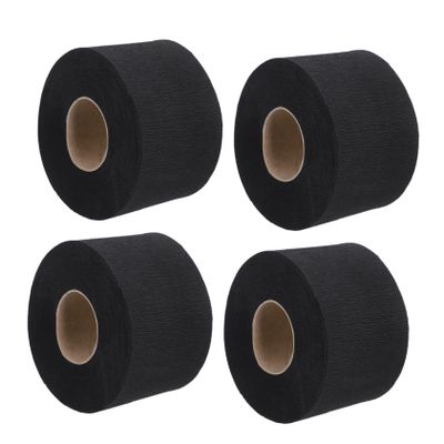 SOESFOUFU 4rolls Disposable Barber Neck Paper Strips Stretchy Neck Bands for Hair Cutting and Dying of Black Protection for Barbershop and Salon Use