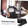 SOESFOUFU 4rolls Disposable Barber Neck Paper Strips Stretchy Neck Bands for Hair Cutting and Dying of Black Protection for Barbershop and Salon Use view 3