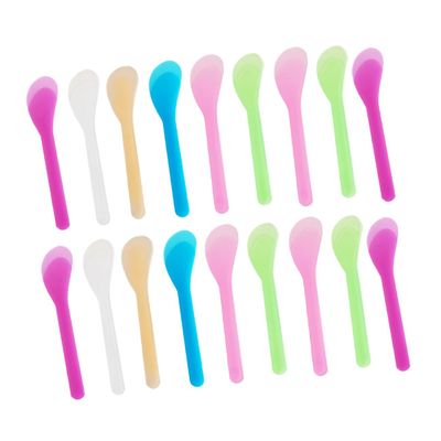 TOVINANNA 150pcs Plastic Face Mask Mixing Spoons Makeup Spatulas for Beauty Products Comfortable Grip for Creams and Masks Colorful Cosmetic Tools
