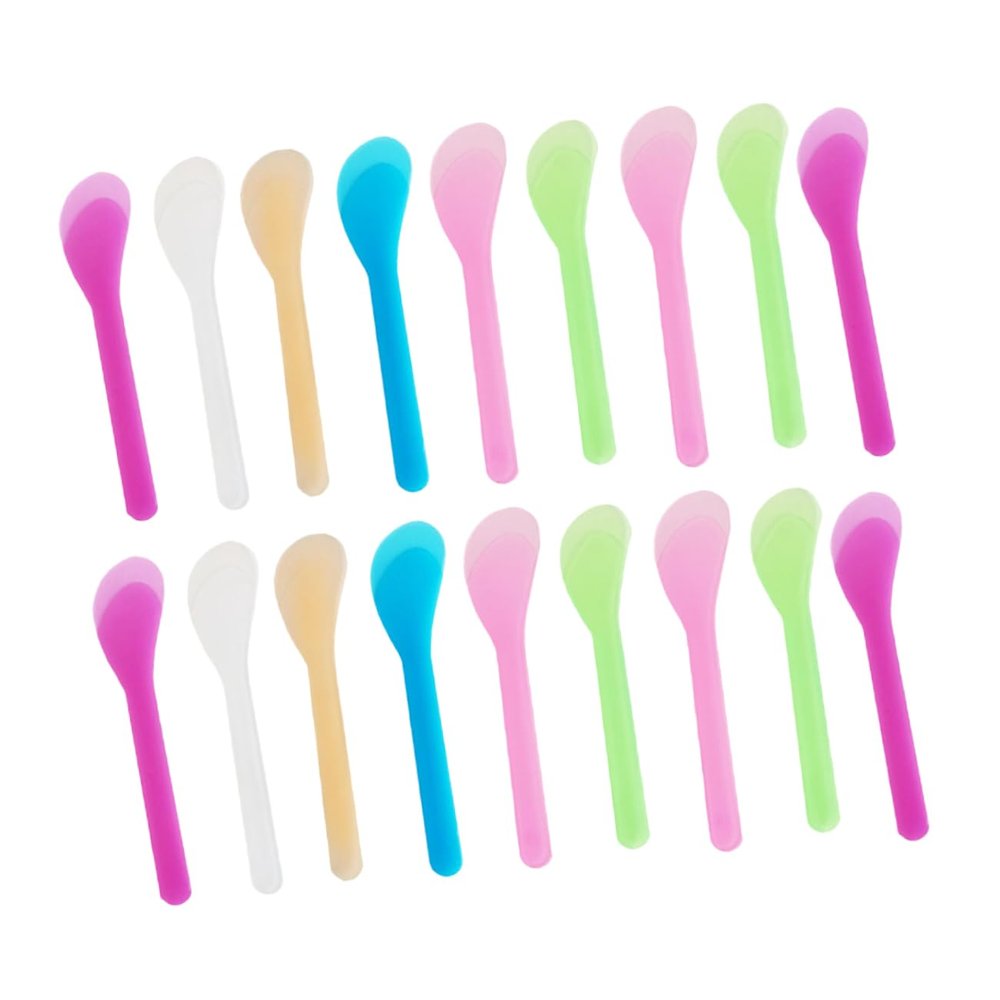 TOVINANNA 150pcs Plastic Face Mask Mixing Spoons Makeup Spatulas for Beauty Products Comfortable Grip for Creams and Masks Colorful Cosmetic Tools