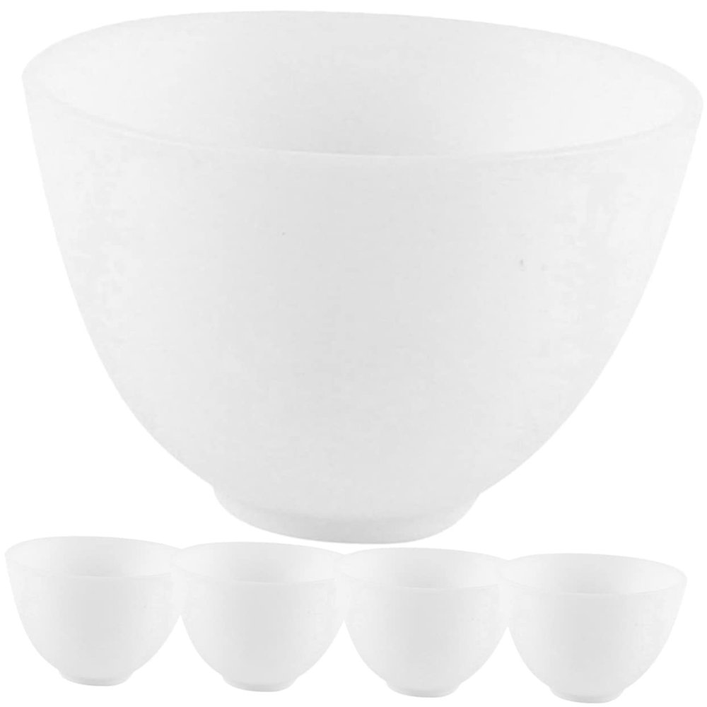 TOVINANNA Silicone Mask Bowl Set 5pcs Mask Mixing Bowl Spa Tool for Facial White Diy Mixing