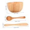 Baluue 1set Wooden Facial Mask Mixing Bowls and Spatula Multi-functional Applicator for and Home Use Easy to Clean Safe and Skin-friendly for Mixing Beauty Masks view 2