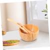 Baluue 1set Wooden Facial Mask Mixing Bowls and Spatula Multi-functional Applicator for and Home Use Easy to Clean Safe and Skin-friendly for Mixing Beauty Masks view 4