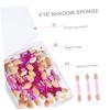 TOVINANNA 250pcs Dual-sided Disposable Eyeshadow Applicators Makeup Sponge Brush for Women Eye Makeup and Face Painting Includes Color Variations Pink Purple Blue Black view 4