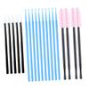 Baluue 1set Eyebrow and Eyelash Cleaning Tools Disposable Eyelash Cleaner Kit Cleaning Sticks Nylon Spiral Brushes and Cotton Swabs Random view 1