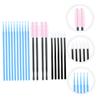 Baluue 1set Eyebrow and Eyelash Cleaning Tools Disposable Eyelash Cleaner Kit Cleaning Sticks Nylon Spiral Brushes and Cotton Swabs Random view 3