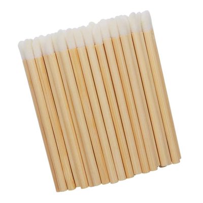 BIUDECO 100pcs Bamboo Lipstick Brush Makeup Brushes Lip Wands for Lips Lipstick Applicators Gloss Applicator