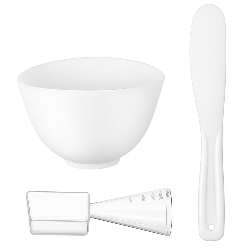 Baluue 5sets Mask Face Mask Facial Mixing Bowl Mud Applicator Spa Beauty Accessories
