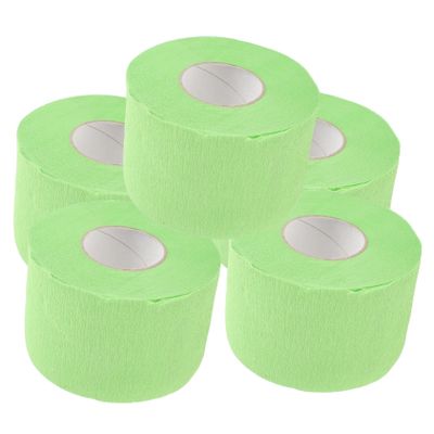 FOMIYES 5rolls Disposable Neck Strips for Barbers Soft Stretchy Paper for Haircuts and Salon Treatments for Client Comfort and Hygiene Green Color
