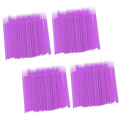 FRCOLOR 4packs Plastic Injection Molding Beauty Cotton Brush for Makeup Artist Eyeshadow Applicators Disposable Swabs Light Portable