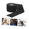 BIUDECO 4rolls Stretchy Barber Neck Strips Adhesive Hair Wrap Paper Strips for Barber Shop Black view 2