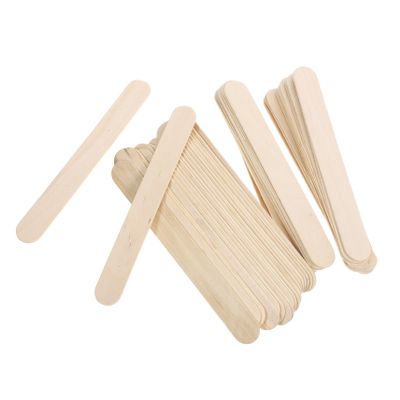 Gogogmee 100pieces Wooden Wax Applicators Body Hair Removal Tools for Women Smooth and Efficient Spatulas for Waxing and Eyebrow Care Sticks Per Box Total