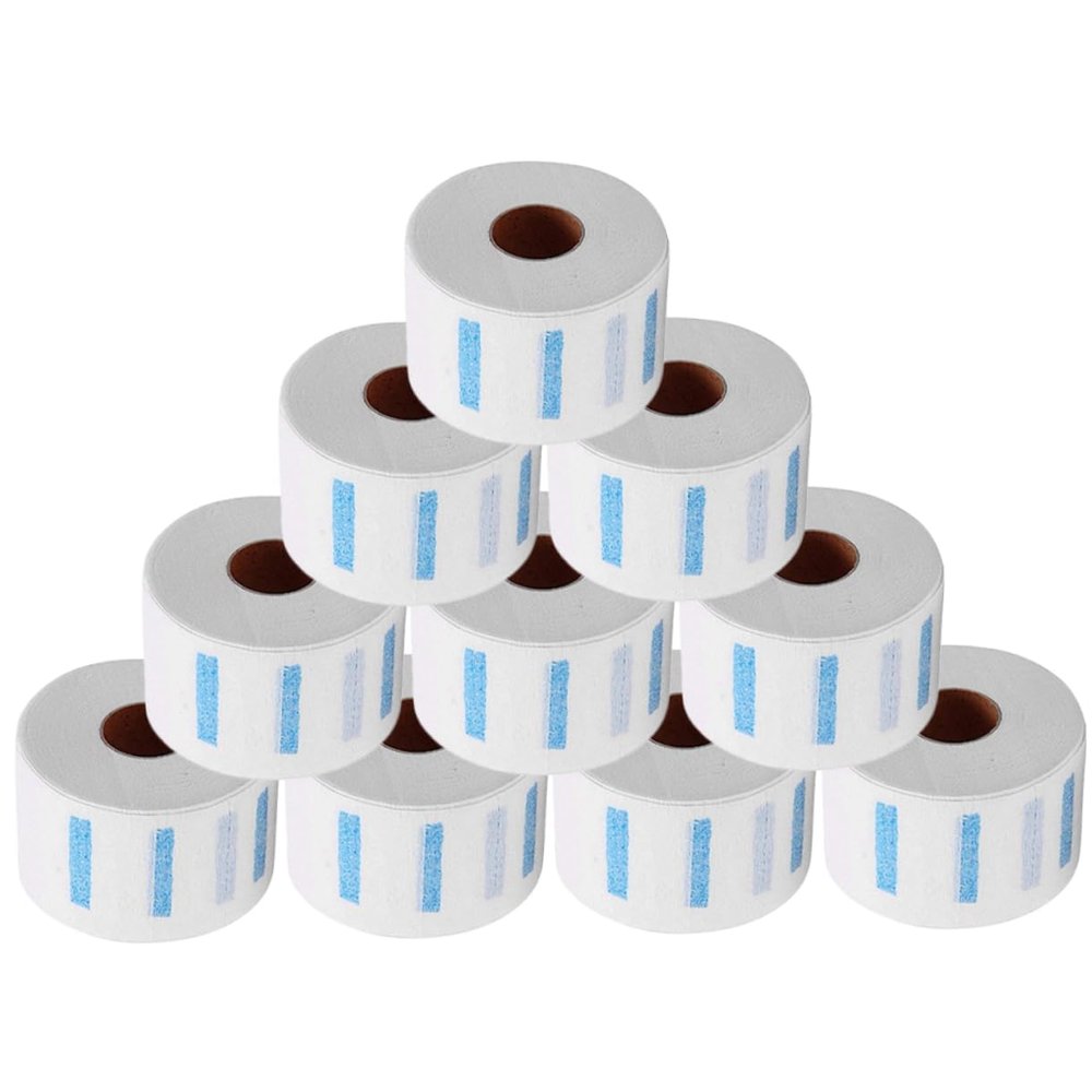 Gogogmee 10rolls Single Use Barber Neck Strips Neck Paper for Hair Cutting Barber Cape