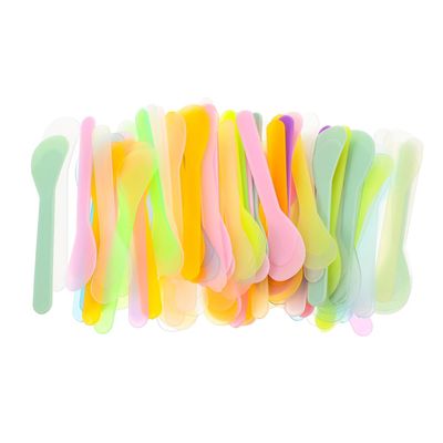 FRCOLOR 150pcs Facial Cream Spatula Plastic Mud Mask Mixing Spoons for Beauty Salon for Cream Application Travel Lightweight Scrapers