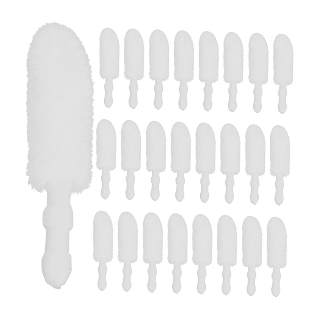 VINTORKY 500pcs Lip Brush Replacement Heads Flocking Makeup Brush Parts Lip Makeup Supplies Tools