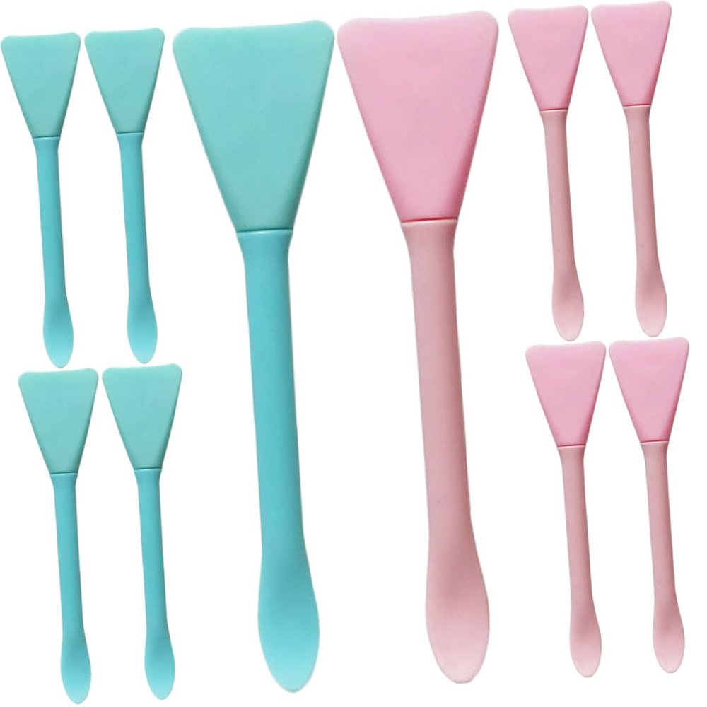 FOMIYES 10pcs Silicone Face Mask Applicators Double-sided Mud Mask Brush for Easy Application Skin-friendly Reusable Tools for Creams and for All Skin Areas