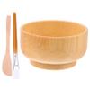 BIUDECO Diy Skin Care Kit 3-in-1 Mask Mixing Bowl Spatula Brush Set Wood Bowl for Face Mask Application view 1