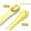 FRCOLOR 6pcs Zinc Alloy Reusable Cosmetic Spatula Mask Mixing Spoons for Skincare view 4