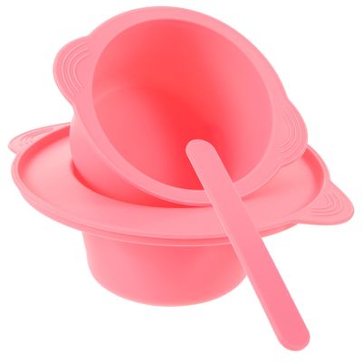 FOMIYES 1set Nonstick Silicone Wax Melting Bowl Stirring Stick Wax Container for Masks and Hair Removal Easy to Clean