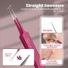 WSYUB Blackhead Remover Tweezers,Professional Facial Blackhead Tweezers,Ingrown Hairs TweezersPimple Popper Tool Kit, Dermatologist Tweezers for Acne Removal, Extraction Tweezers view 2