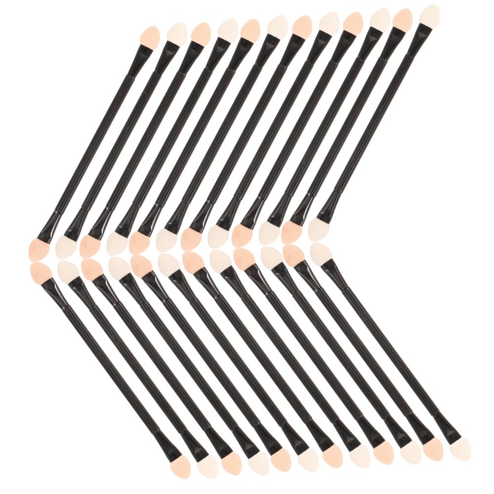 Gogogmee Professional Eyeshadow Applicator 30pcs Double-ended Makeup Brush for Eye Eyeliner Eyelash Eyebrow