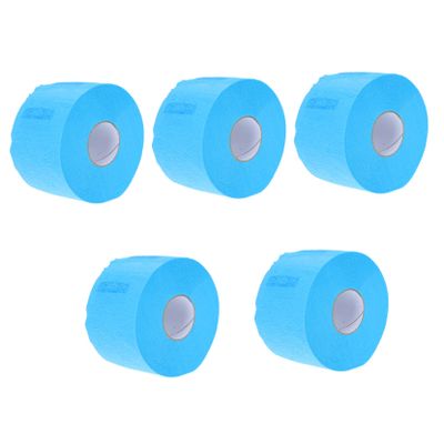 Baluue 5rolls Disposable Neck Covering Papers Protective Neck Strips for Salon Hair Styling Water-Resistant and Adhesive Blue for Client Comfort and Hair Management