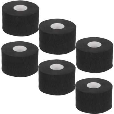 Didiseaon 6rolls Neck Protection Papers for Hair Cutting Disposable Barber Neck Strips for Salon Use Lightweight and Stretchy Design Black