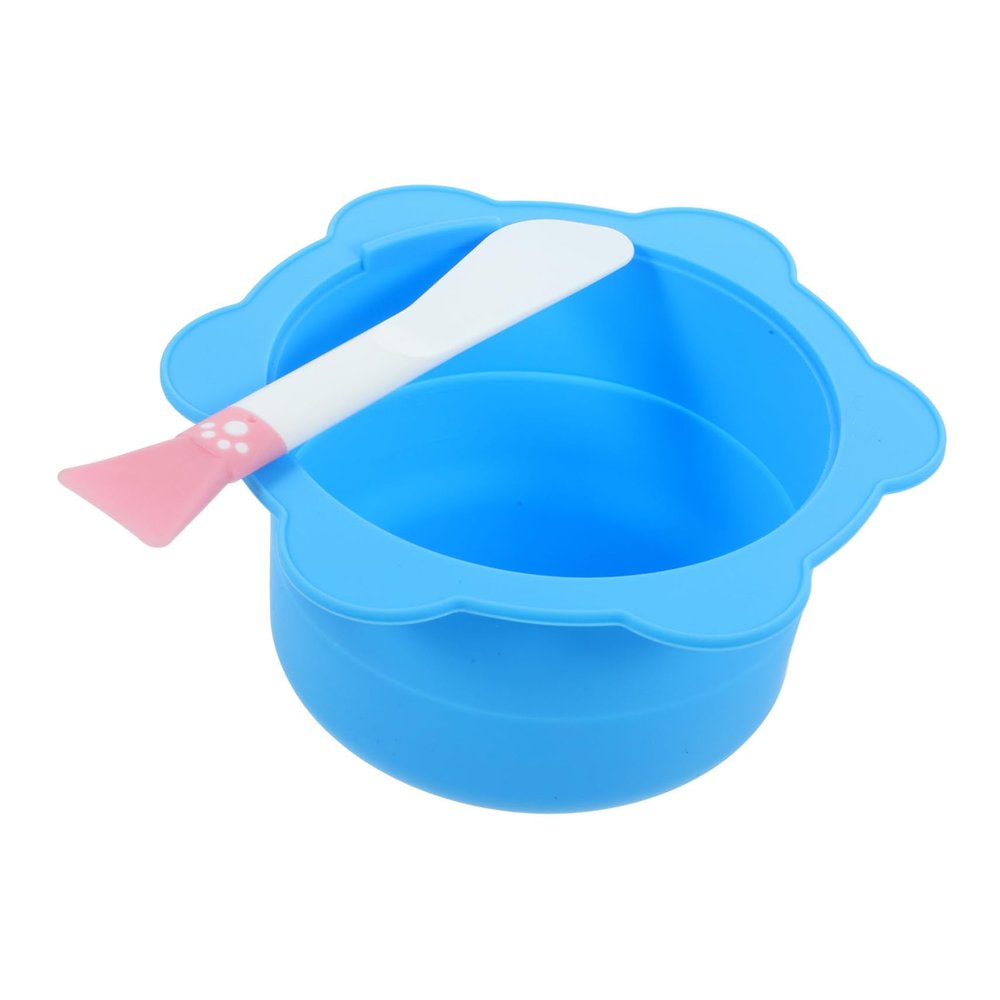 Baluue 1set Silicone Facial Mask Mixing Bowl - Wax Mixing Gadget for Masks Includes Silicone Bowls Sticks Easy to Clean Safe for High Temperatures