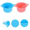 Didiseaon 2set Silicone Wax Melting Container Set High Bowls Scrapers for Facial Masks Easy to Clean for Home and Salon Use view 3