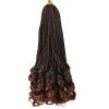 French Curl Crochet Braids Short French Curl Braiding Hair Pre Looped Crochet Hair for Black Women 16 Inch Box Braids Crochet Hair with Curly Ends French Curly Braiding Hair Extensions(T30) view 1