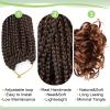French Curl Crochet Braids Short French Curl Braiding Hair Pre Looped Crochet Hair for Black Women 16 Inch Box Braids Crochet Hair with Curly Ends French Curly Braiding Hair Extensions(T30) view 3