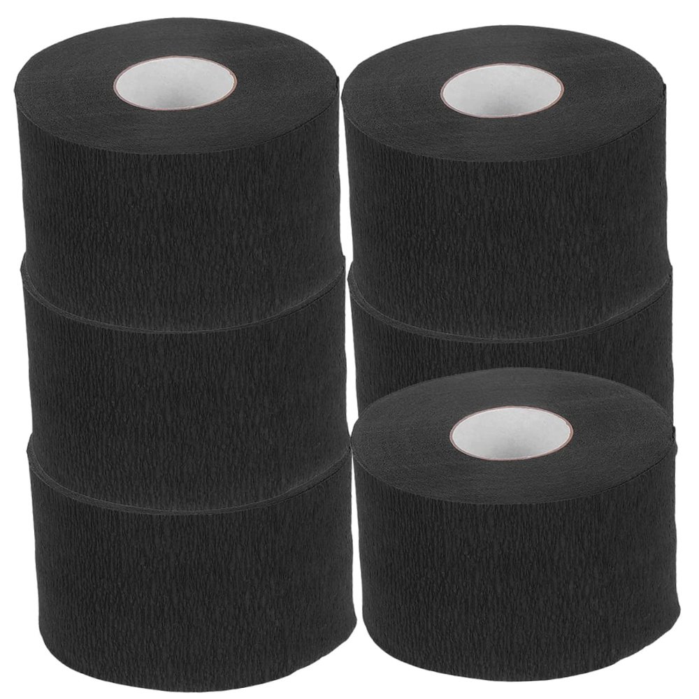 Baluue 6rolls Disposable Stretchy Neck Paper Strips for Hair Salons Barber Neck Covering Paper Haircut Protector for Loose Hair and Drips Suitable for All