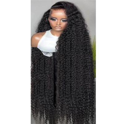 UIOKLMJH Curly 5X5 Closure Glueless Loose Deep Wave 13X4 Lace Frontal Human Hair Wig 13X6 HD Front Wig 180% 30Inch#13X4 Lace Wig