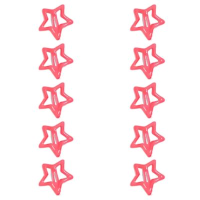 10pcs/set Hair Pin Fluorescence Star Shape Hairpin for Girl Carnivals Party Wear