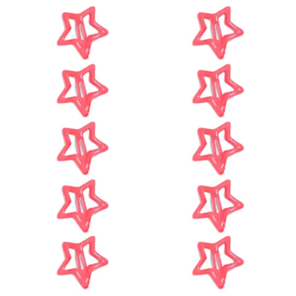 10pcs/set Hair Pin Fluorescence Star Shape Hairpin for Girl Carnivals Party Wear
