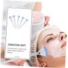 BIUDECO 5pcs Fan-shaped Facial Mud Mask Brushes Soft Flexible Bristles for Easy Application Skin Care Tool for Professionals and Makeup Beginners White view 2